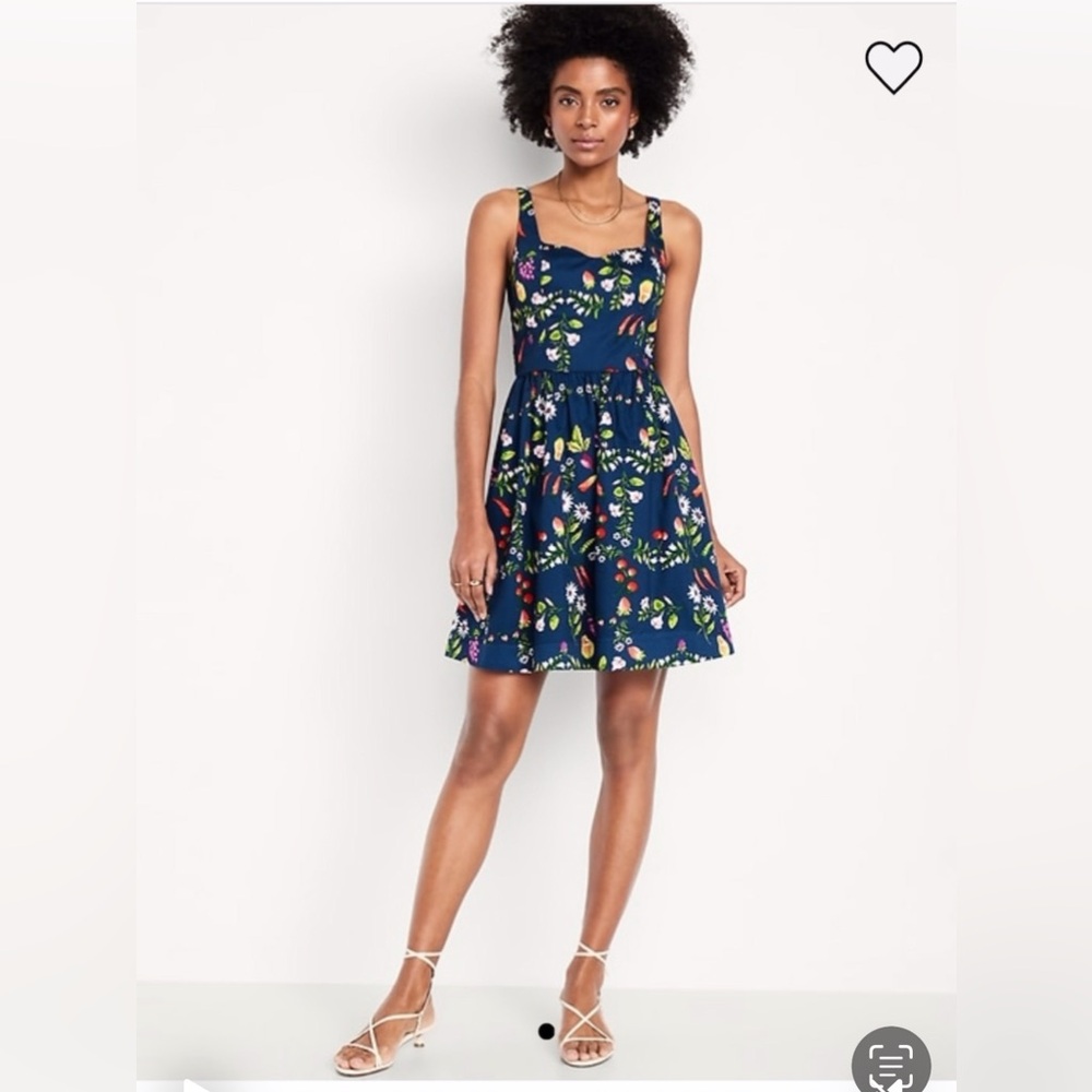 Old Navy fit and flare farmers market dress SMALL TALL